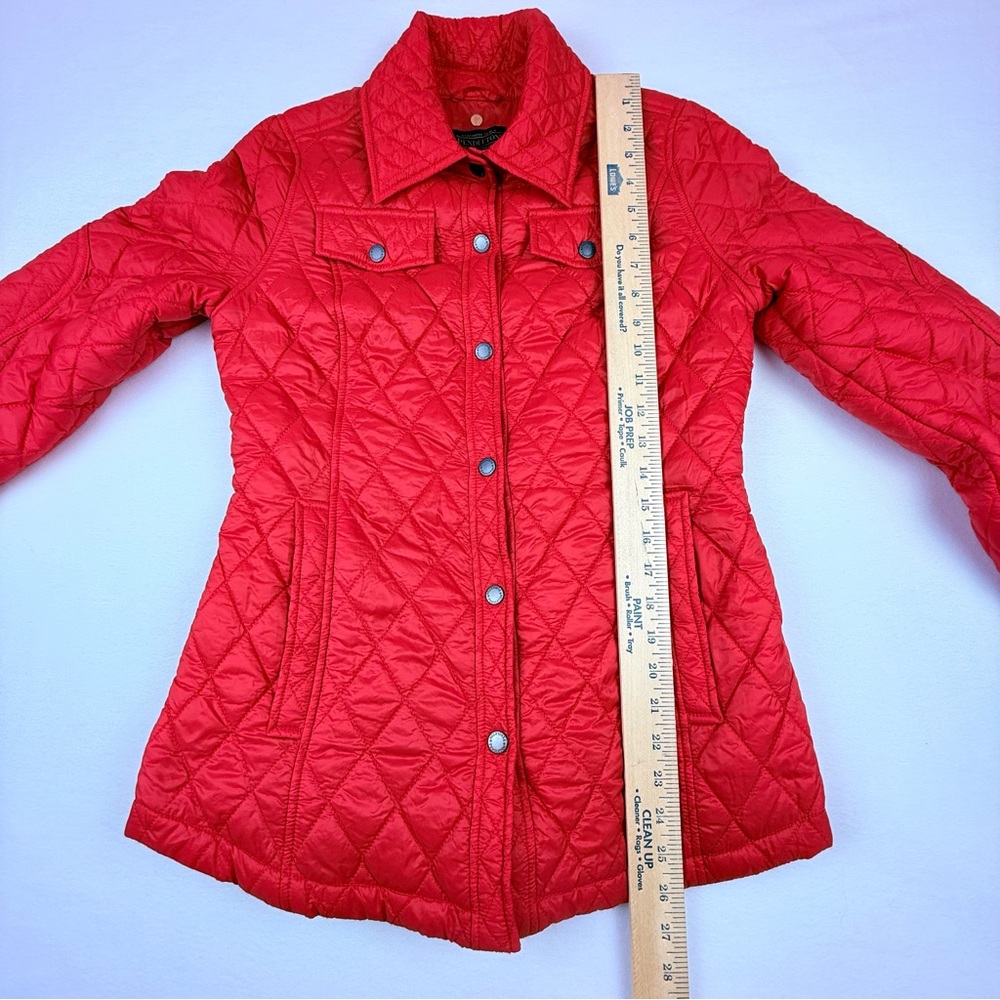 Pendleton Diamond Quilted Snap Puffer Jacket Red … - image 5
